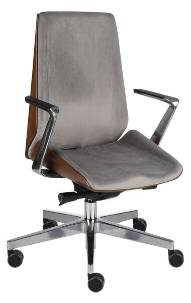 Stylowy fotel Moon Wood AL1 - ergonomiczny fotel biurowy z ergonomicznymi funkcjami,obrotowy, elegancki, drewniany