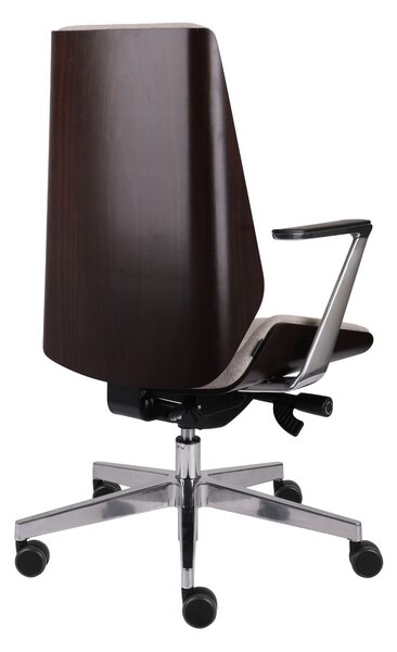 Stylowy fotel Moon Wood AL1 - ergonomiczny fotel biurowy z ergonomicznymi funkcjami,obrotowy, elegancki, drewniany
