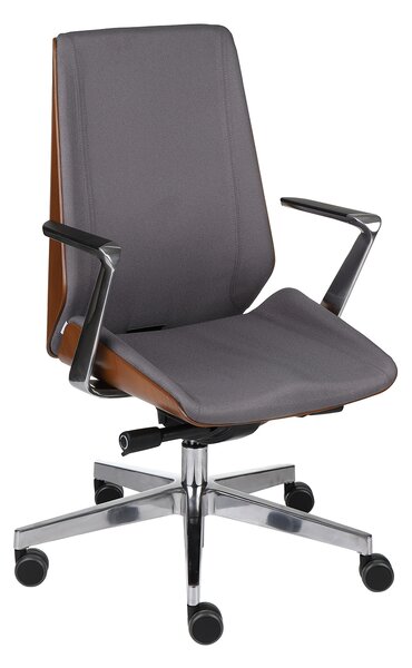 Stylowy fotel Moon Wood AL1 - ergonomiczny fotel biurowy z ergonomicznymi funkcjami,obrotowy, elegancki, drewniany