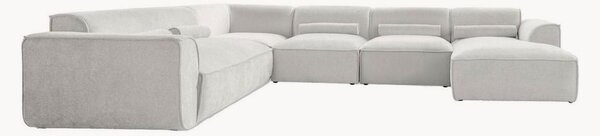 Panoramiczna narożna sofa modułowa z szenilu Flex Felix (8-osobowa)