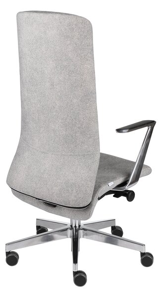 Fotel Smart AL1 - elegancki fotel biurowy ze stylowymi podłokietnikami. Idealny dla wysokich osób. Tapicerowany wysokiej jakości tkaninami