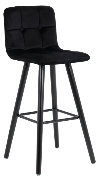 Hoker, krzesło barowe Vera 2 velvet czarny