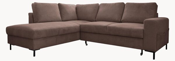 Sofa narożna ze sztruksu z funkcją spania i z/bez schowka Lofty Lilly (4-osobowa)