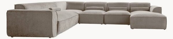 Panoramiczna narożna sofa modułowa z szenilu Flex Felix (8-osobowa)