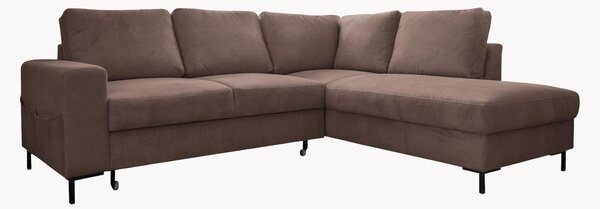 Sofa narożna ze sztruksu z funkcją spania i z/bez schowka Lofty Lilly (4-osobowa)