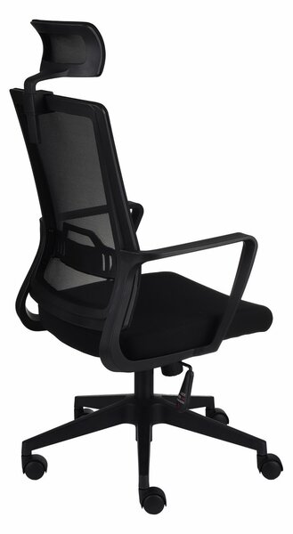 Fotel Speed BS HD - biurowy, ergonomiczny, siatkowy, wygodny dla kręgosłupa, z zagłówkiem