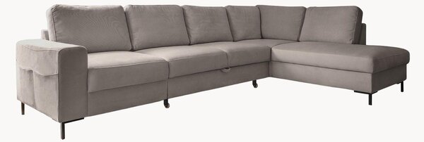 Sofa narożna ze sztruksu z funkcją spania i z/bez schowka Lofty Lilly (4-osobowa)
