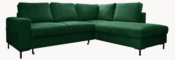 Sofa narożna ze sztruksu z funkcją spania i z/bez schowka Lofty Lilly (4-osobowa)