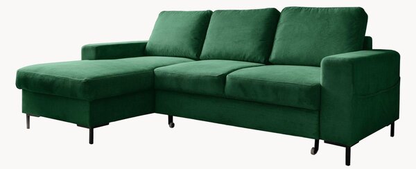 Sofa narożna ze sztruksu z funkcją spania i z/bez schowka Lofty Lilly (4-osobowa)