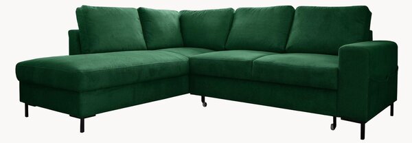 Sofa narożna ze sztruksu z funkcją spania i z/bez schowka Lofty Lilly (4-osobowa)
