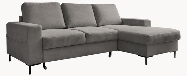 Sofa narożna ze sztruksu z funkcją spania i z/bez schowka Lofty Lilly (4-osobowa)