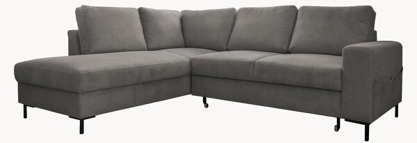 Sofa narożna ze sztruksu z funkcją spania i z/bez schowka Lofty Lilly (4-osobowa)