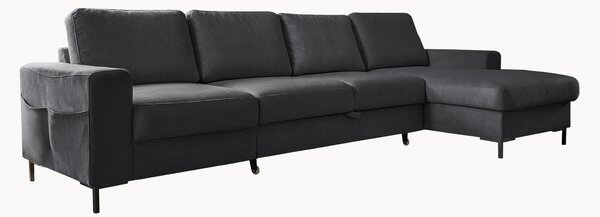 Sofa narożna ze sztruksu z funkcją spania i z/bez schowka Lofty Lilly (4-osobowa)
