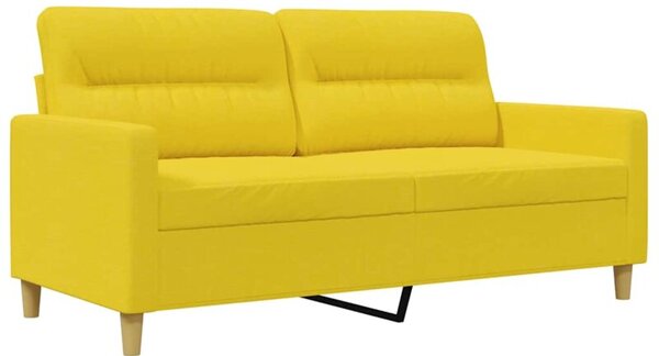 Sofa 2-osobowa, jasnoÅ¼Ã³Åta, 140 cm, tapicerowana tkaninÄ