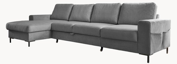 Sofa narożna ze sztruksu z funkcją spania i z/bez schowka Lofty Lilly (4-osobowa)