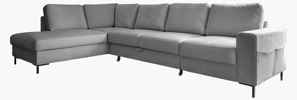 Sofa narożna ze sztruksu z funkcją spania i z/bez schowka Lofty Lilly (4-osobowa)