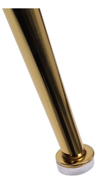 Hoker Dori Gold, beżowy, do kuchni, barowy, glamour, tapicerowany, z oparciem