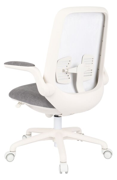 Krzesło biurowe obrotowe Easy White Szare, dla dziecka