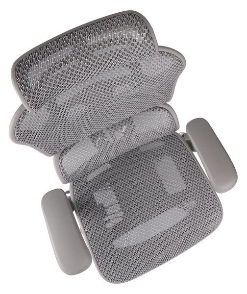 Fotel biurowy Ergohuman 2 Basic GS Grey - szary, ergonomiczny fotel siatkowy