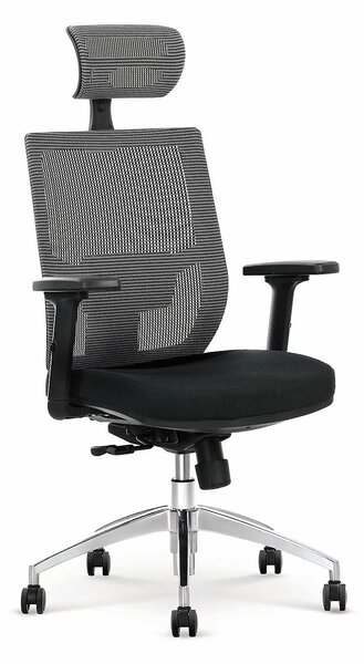 Szaro Obrotowy Czarny Ergonomiczny Fotel Biurowy Z Systemem Multiblock S4-P60