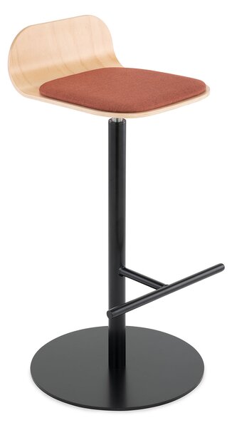 Obrotowy hoker drewniany Malmo Wood Plus PB, drewniane siedzisko