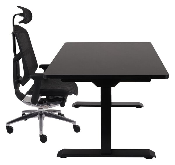Zestaw gamingowy: Fotel ergonomiczny Enjoy 2 BS Black + Biurko regulowane Alto 101 czarne