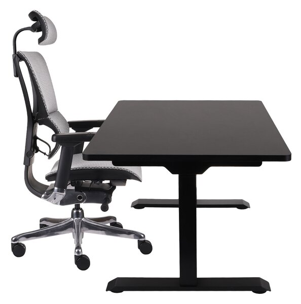 Zestaw: Fotel ergonomiczny biurowy Ioo 2 + Biurko regulowane Alto 101 Black