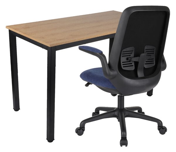 Zestaw: Młodzieżowe krzesło biurowe Easy Black + Biurko Modern KJSTB