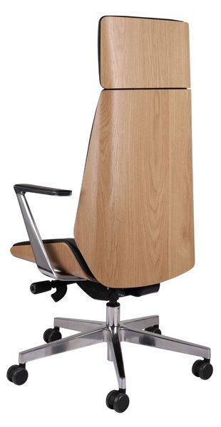 Fotel biurowy Moon Wood HD AL1 - Fornir dębowy