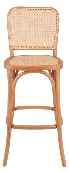 Hoker drewniany Viki light, rattanowe, boho, do kuchni