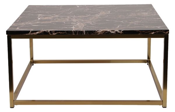 Stolik kawowy Prado dark/gold, do salonu, glamour