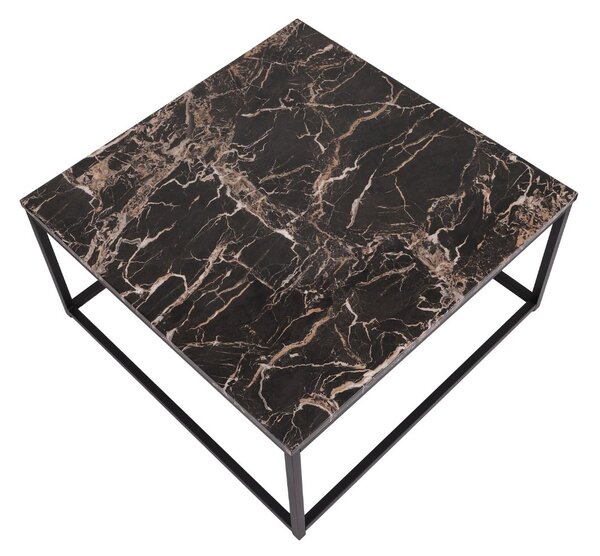Stolik kawowy Prado dark/black, do salonu, glamour