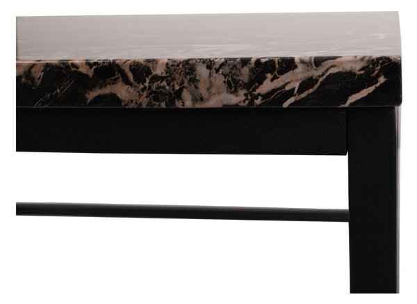 Stolik kawowy Prado dark/black, do salonu, glamour