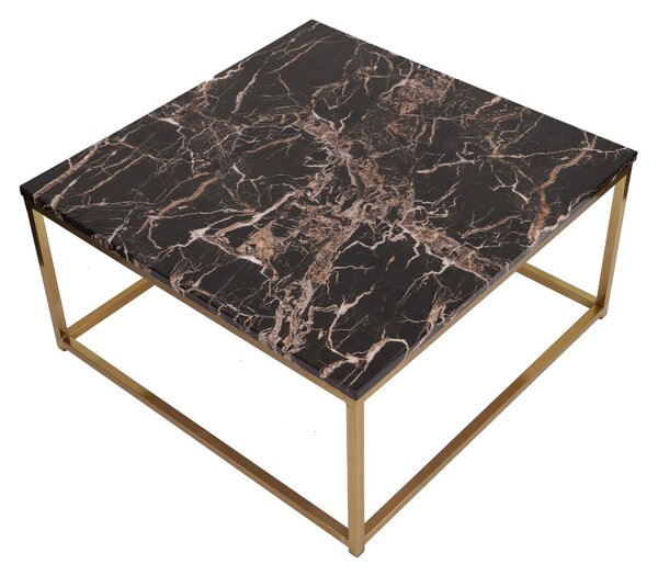 Stolik kawowy Prado dark/gold, do salonu, glamour