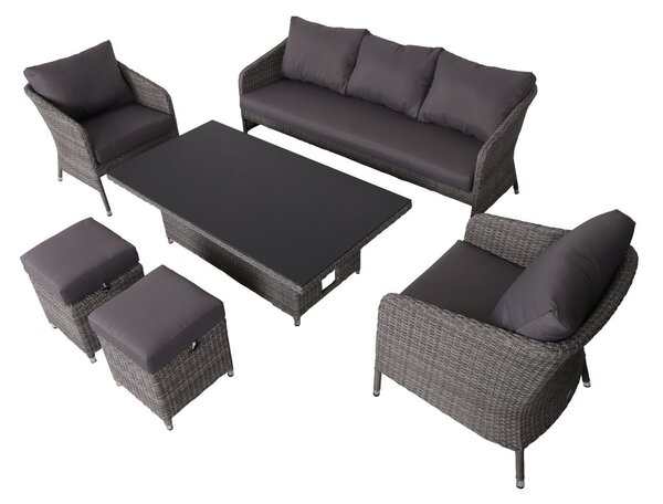 Zestaw ogrodowy Zadar, meble ogrodowe, stół ogrodowy, sofa