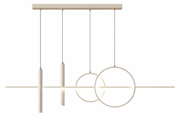 Linet Plus- Nowoczesna Wisząca Lampa LED Biały nad stół