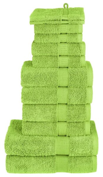 Zestaw 12-cz. ręczników premium, solund, zielony, 600 g/m²