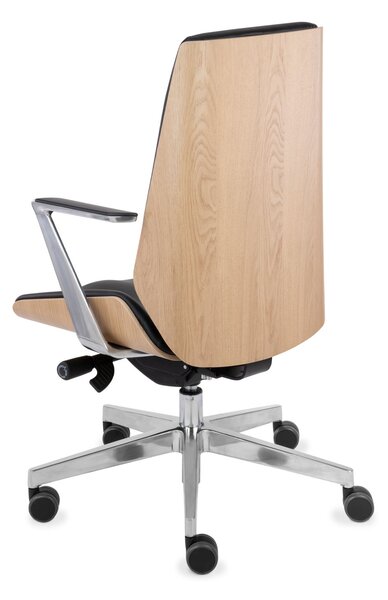 Fotel gabinetowy Moon Wood AL1 - Fornir Dębowy