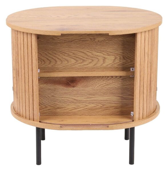 Szafka nocna Loftwood (320), dziki dąb, lamele