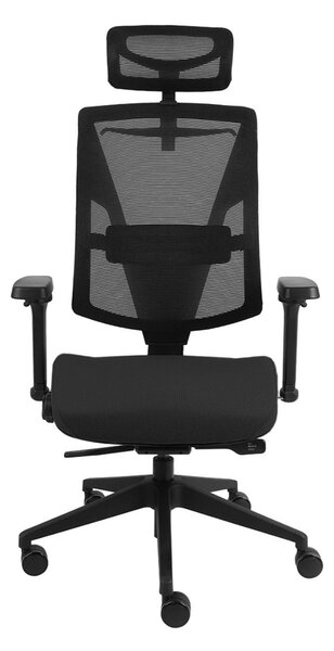 Fotel Futura 4S Plus Black, ergonomiczny, do biura, do gabinetu