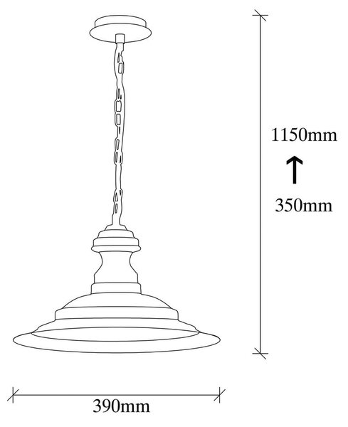 Lampa wisząca w kolorze brązu z metalowym kloszem ø 39 cm Obyla – Opviq lights
