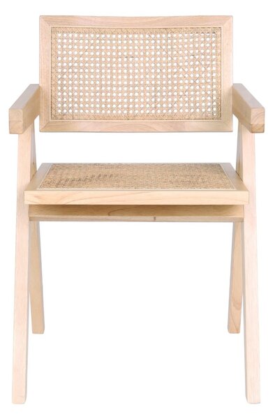 Krzesło drewniane Stella light z plecionką wiedeńską, rattan