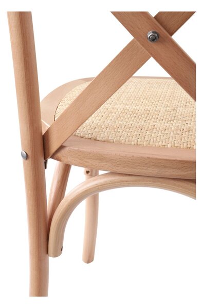Krzesło drewniane Solido light, rattan, sztaplowany