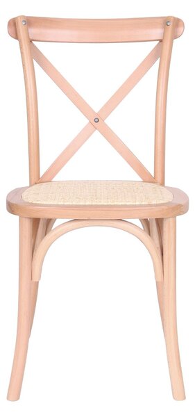 Krzesło drewniane Solido light, rattan, sztaplowany