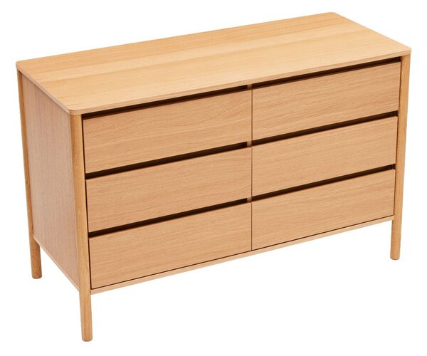 Komoda Blair z 6 szufladami (CD01) naturalny dąb 120 cm