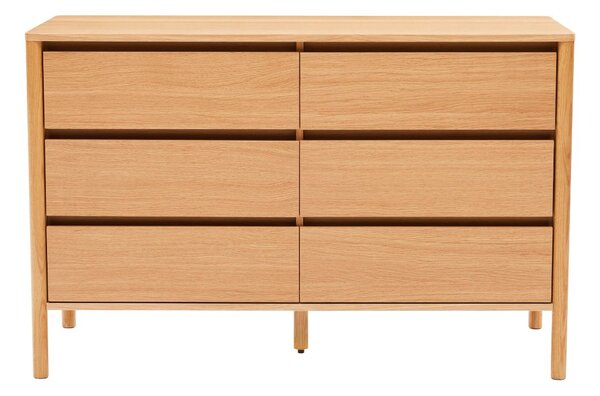 Komoda Blair z 6 szufladami (CD01) naturalny dąb 120 cm