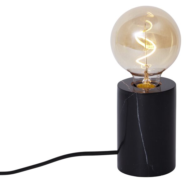 Nowoczesna lampa stołowa czarny marmur - Marissa