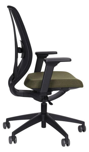 Ergonomiczny fotel biurowy 4U BS, na kółkach, obrotowy, krzesło biurowe