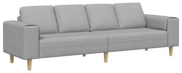 Nowoczesna sofa z podÅokietnikami w kolorze szarym z zestawem ottomanÃ³w