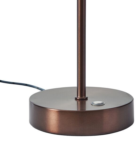 Designerska lampa stołowa ciemny brąz z LED z możliwością ściemniania - Joya